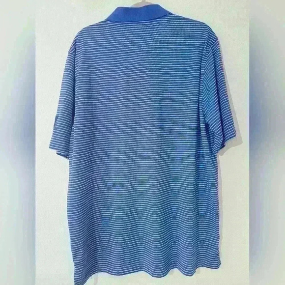 Mens golf polo size large blue stripes - Picture 4 of 8